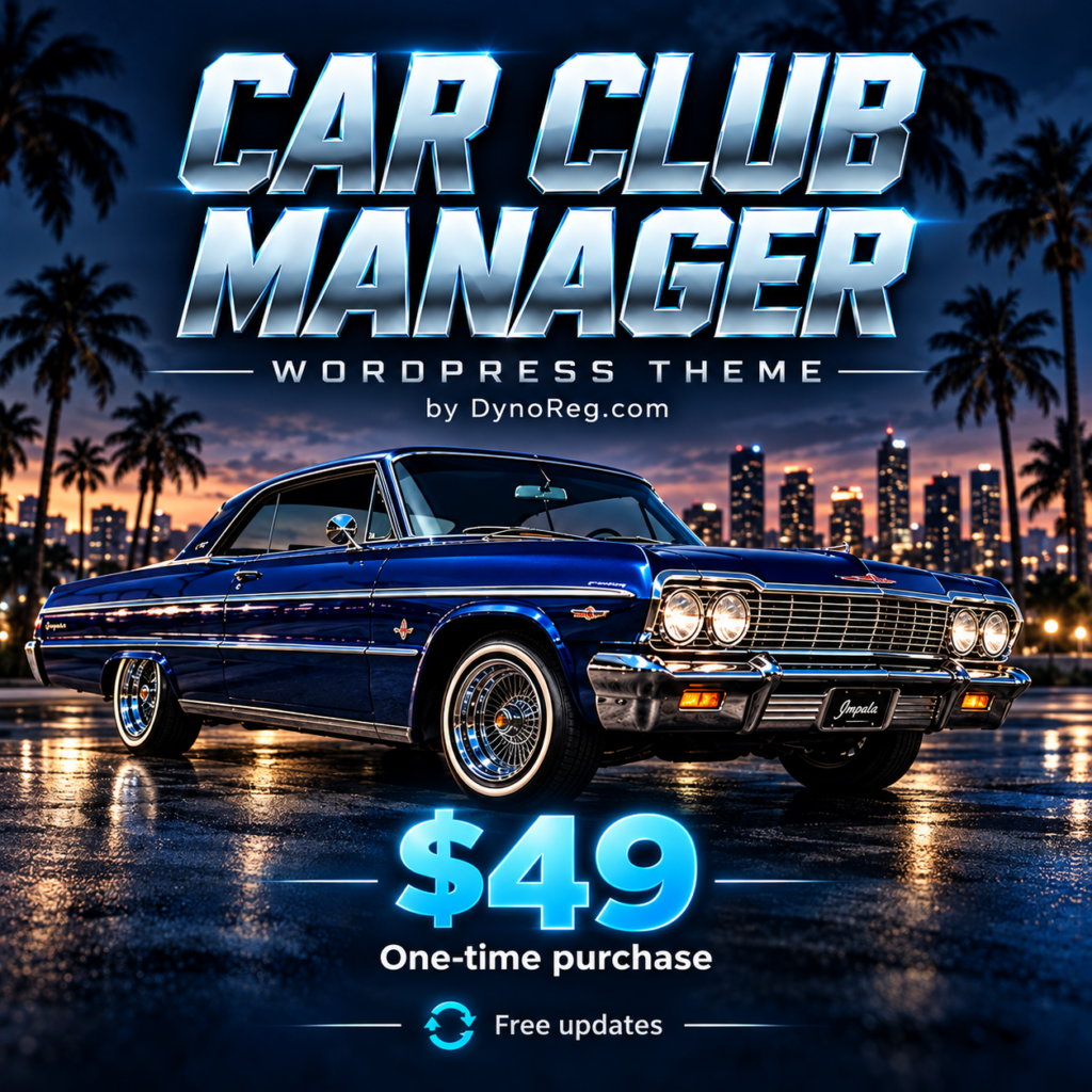 Car Club Manager for WordPress