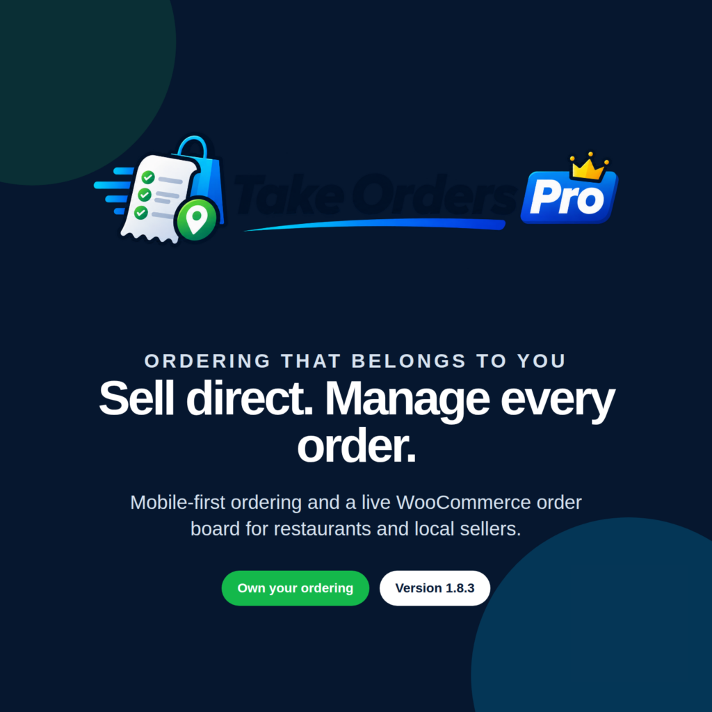 Take Orders Pro